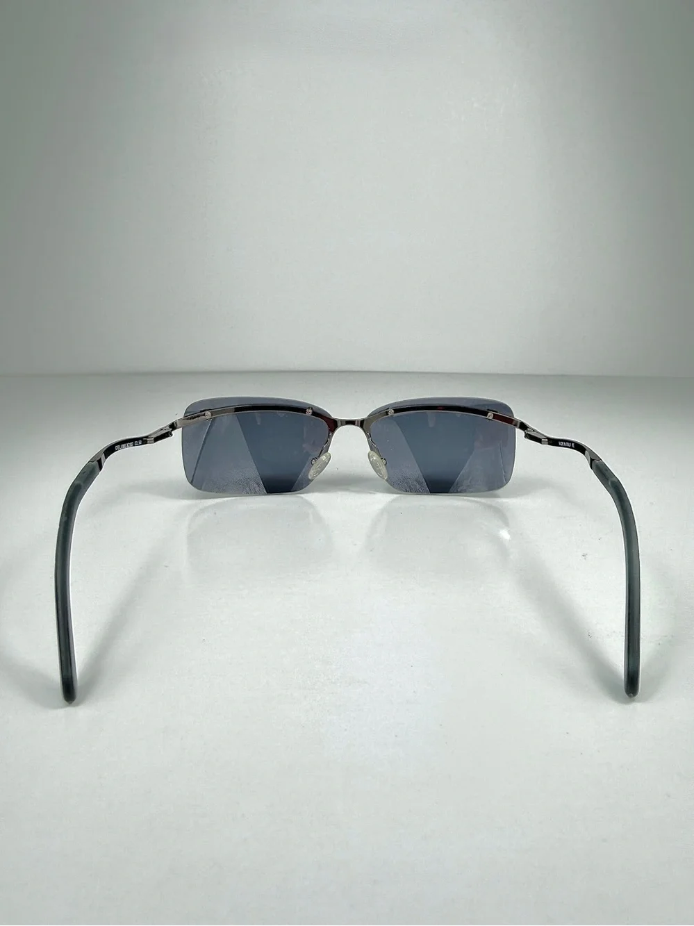 Deadstock Celine Triomphe Rimless Sunglasses SC 1007 568 Full Set Y2K Gunmetal